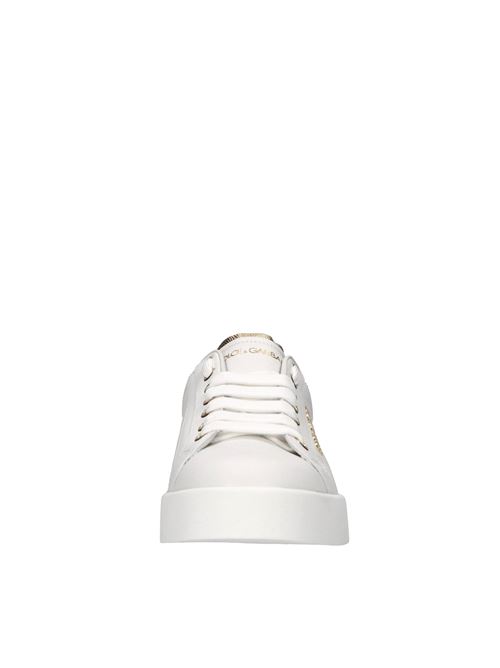 Sneakers Portofino Light in pelle DOLCE&GABBANA | CK1602 AN298 8B996BIANCO-ORO